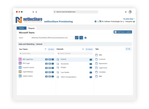 netDocShare Provisioning  app Mockup